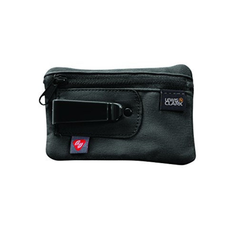 Lewis N. Clark Rfid-Blocking Hidden Clip Stash Travel Belt Wallet, Black, One Size
