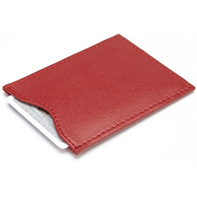 Royce Leather Rfid Blocking Passport Sleeve In Saffiano Leather, Black