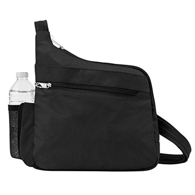 Travelon Anti-Theft Messenger Style Crossbody, Black, One Size