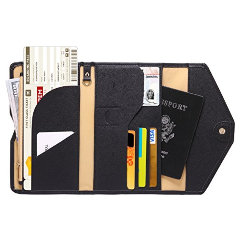 Zoppen Mulit-Purpose Rfid Blocking Travel Passport Wallet (Ver.4) Tri-Fold Document Organizer