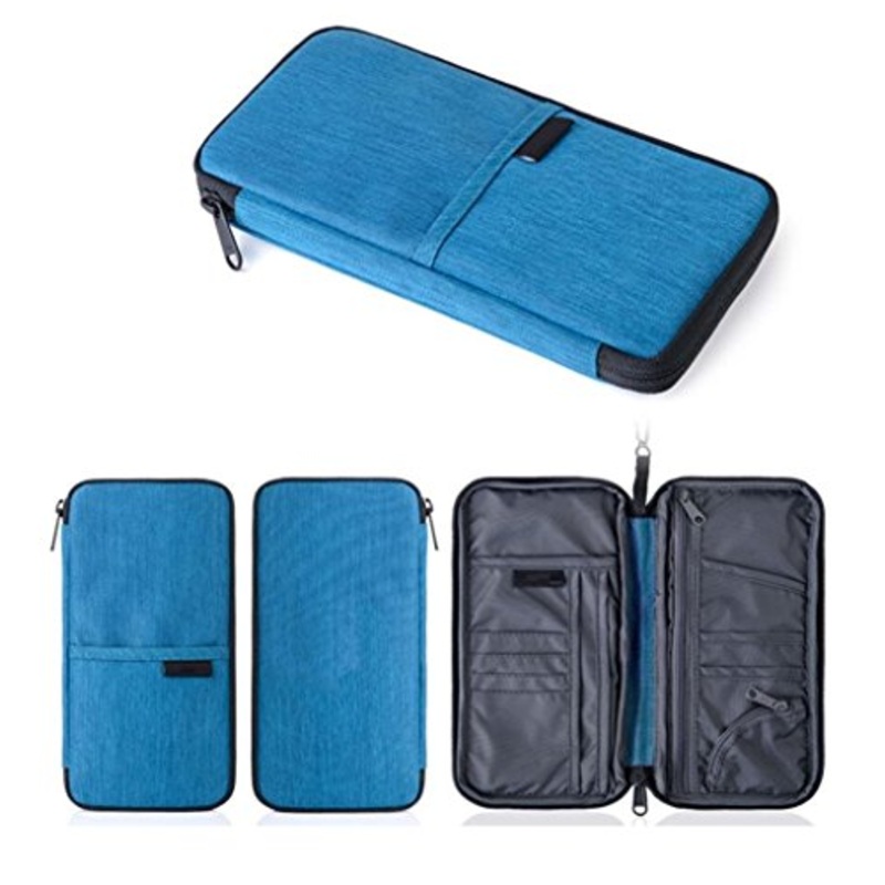 Big Mango Rfid Blocking Neck Travel Wallet Family Passport Wallet Holder Travel Organizer Clutch