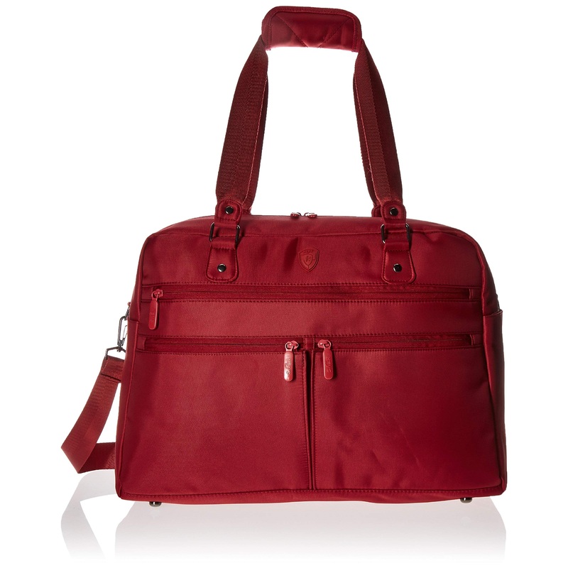 Heys America Unisex Hilite Multi-Zip Boarding Duffel with RFID Red Duffel Bag (Red)
