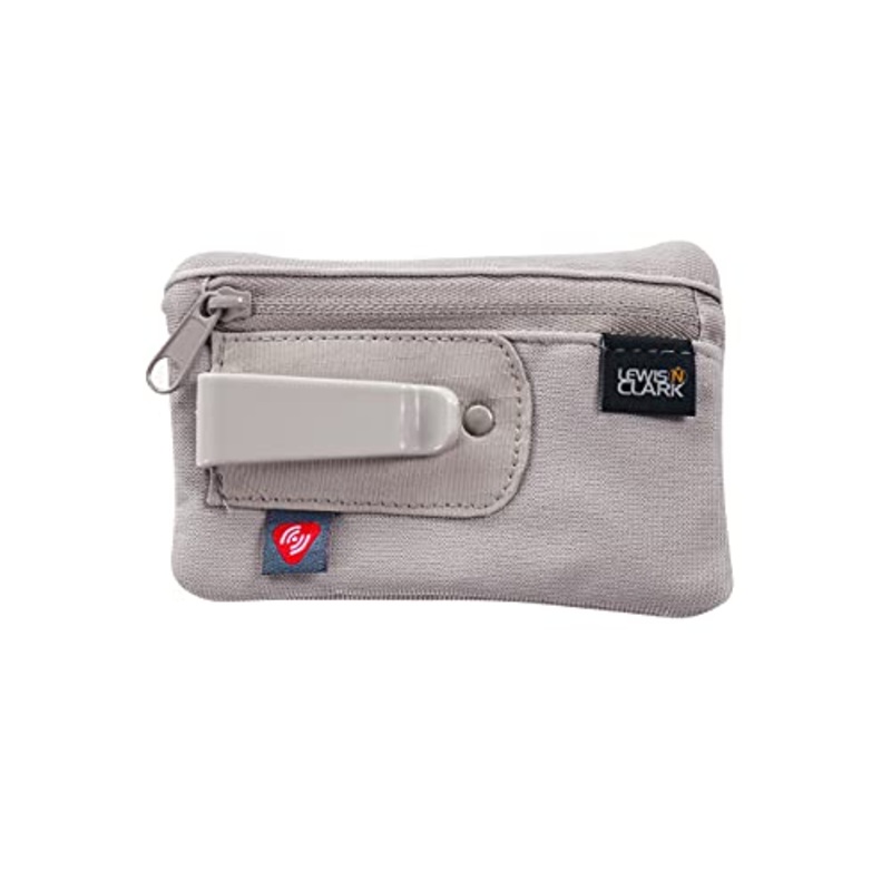 Lewis N. Clark RFID-Blocking Hidden Clip Stash Travel Belt Wallet, Brown, One Size