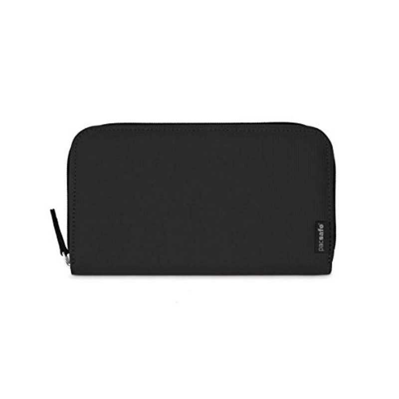 Pacsafe Rfidsafe Lx250 Anti-Theft Rfid Blocking Zippered Travel Wallet, Black