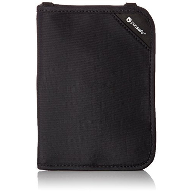 Pacsafe Rfidsafe V150 Anti-Theft Rfid Blocking Compact Passport Wallet, Black
