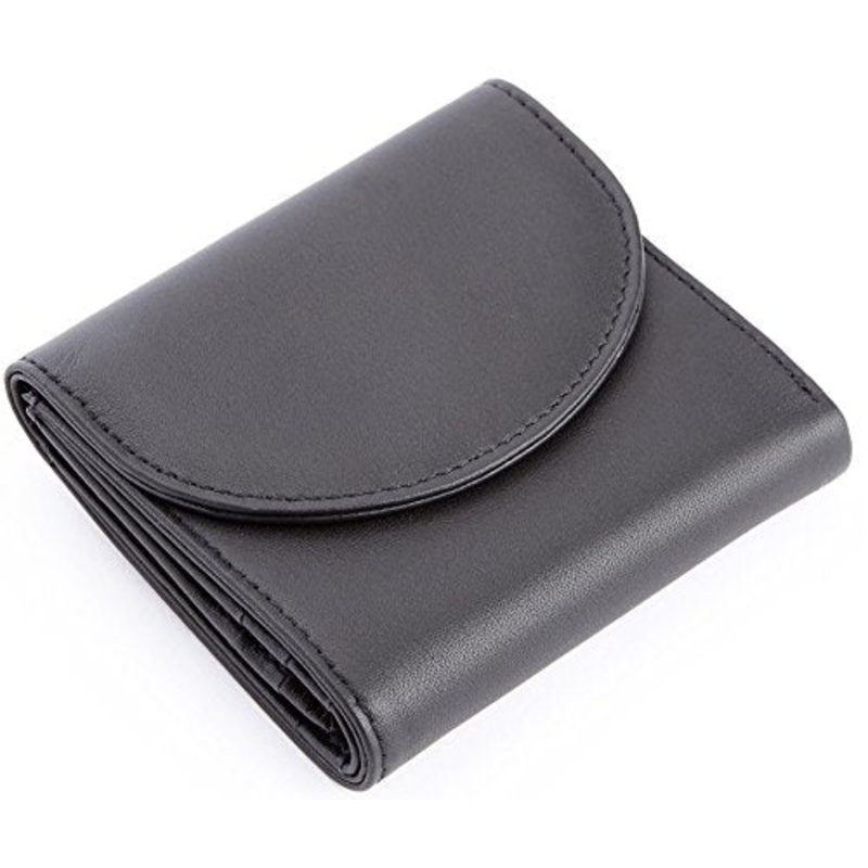 Royce Leather Women'S Rfid Blocking Compact Trifold Wallet In Leather, Black
