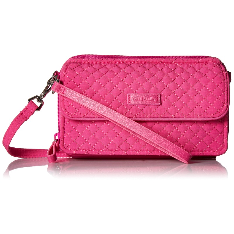 Vera Bradley Microfiber RFID All in One Crossbody, Rose Petal