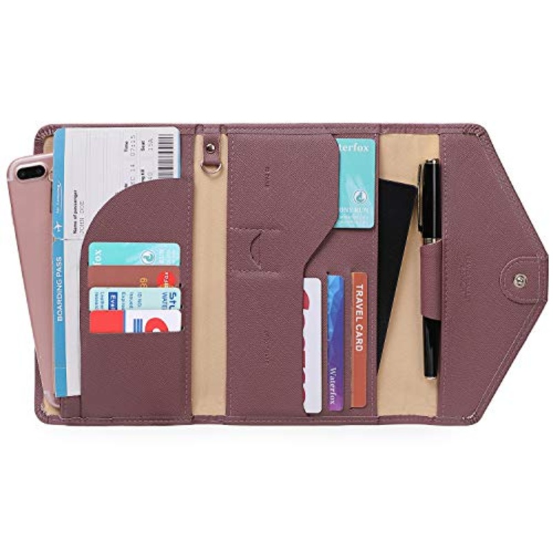 Zoppen Multi-purpose Rfid Blocking Travel Passport Wallet (Ver.4) Tri-fold Document Organizer Holder