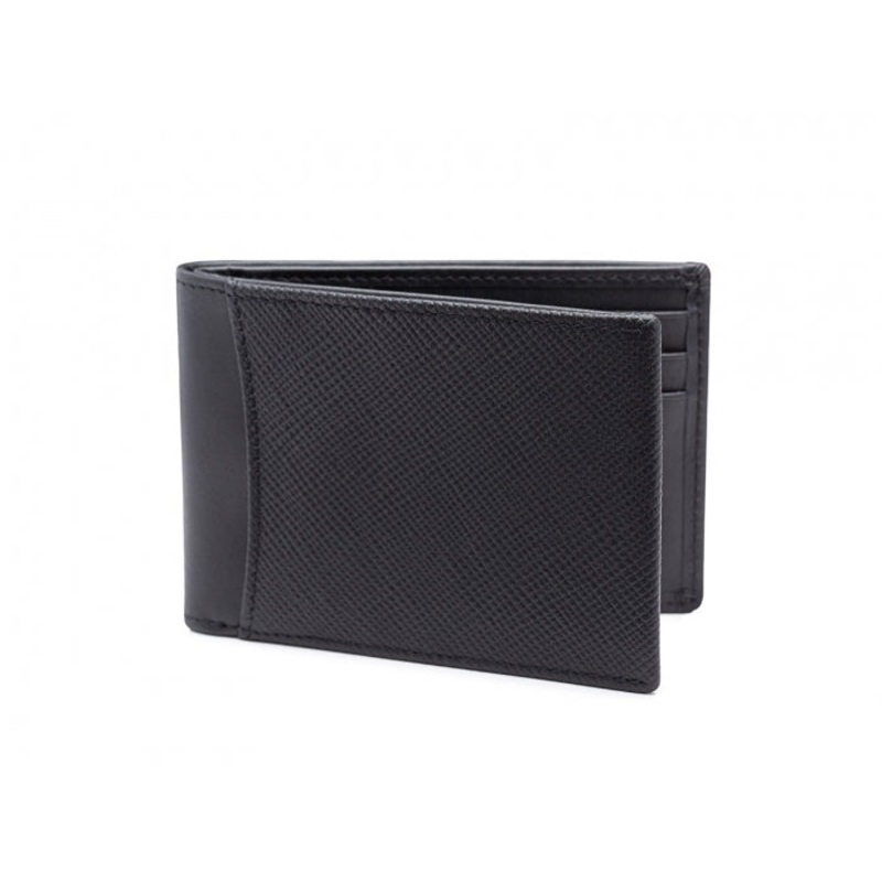 Bosca Saffiano RFID Hall Pass Leather Wallet (Black)