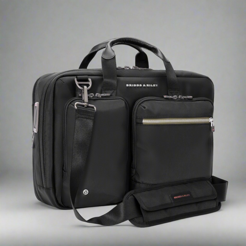 Briggs and Riley HTA Slim Expandable Zipper RFID Zippered Briefcase (Free Monogram)- AB121X