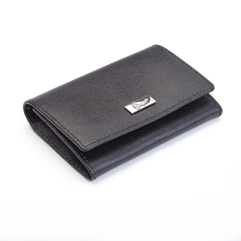 Royce Leather Rfid Blocking Italian Saffiano Business Card Case