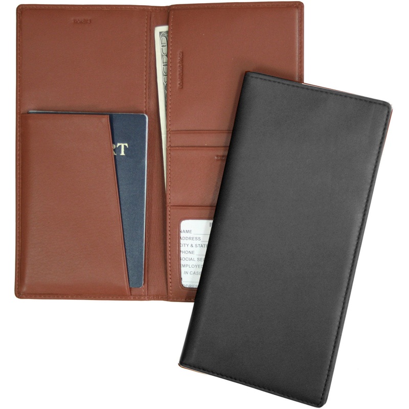 Royce Leather Rfid Passport Ticket Organizer