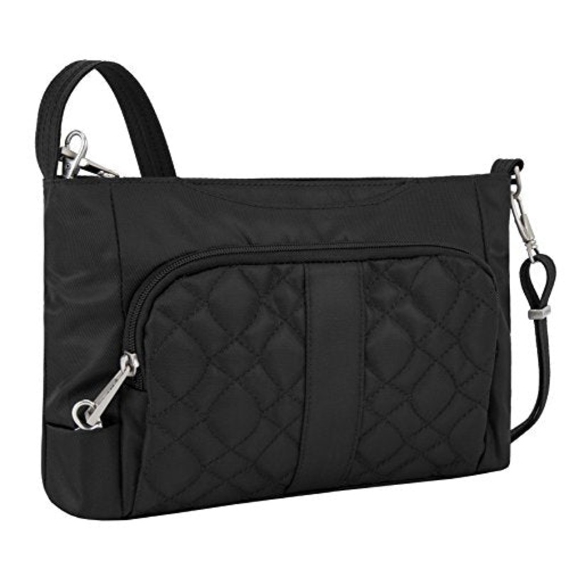 Travelon Anti-Theft Signature E/W Slim Shoulder Bag, Black