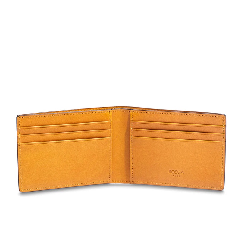 BOSCA BRITAN Italo Small RFID Leather Bifold Wallet