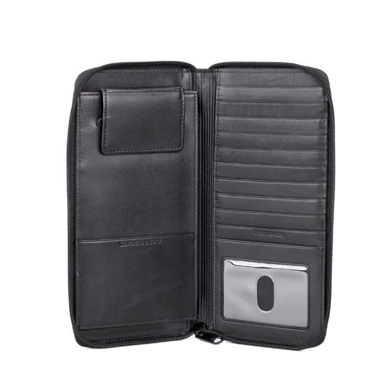 Dopp Leather Regatta RFID Zipper Passport Wallet