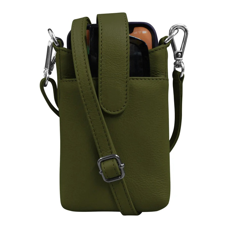 ili New York Leather RFID Crossbody Phone Pouch