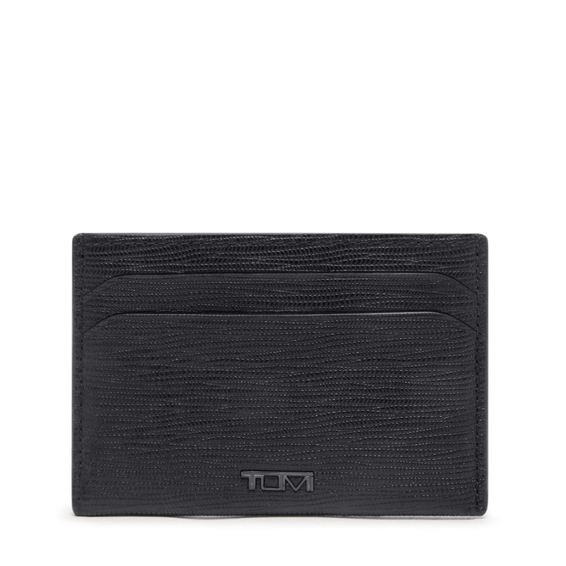 Tumi Nassau Slim Card Case 152355 Black Embossed