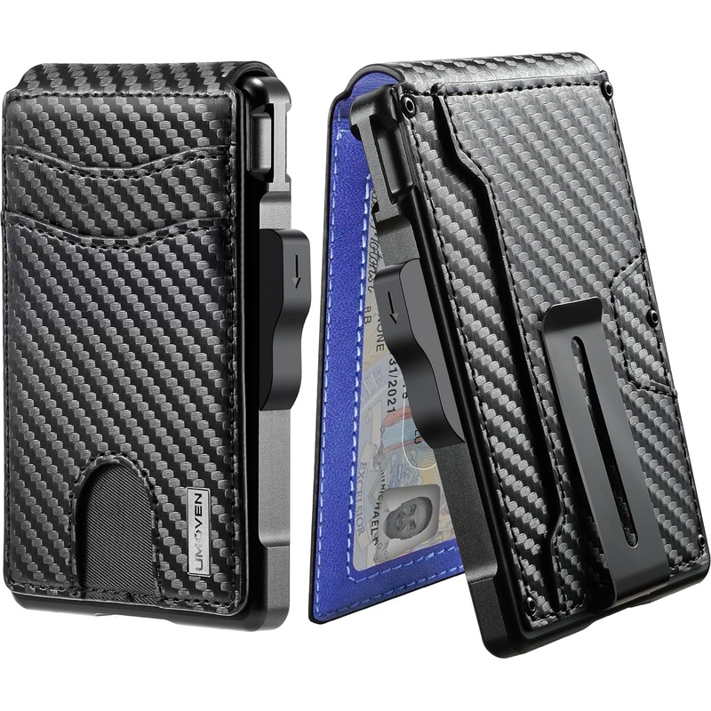 Carbon fibre Bifold Wallet for Men - with Money Clip