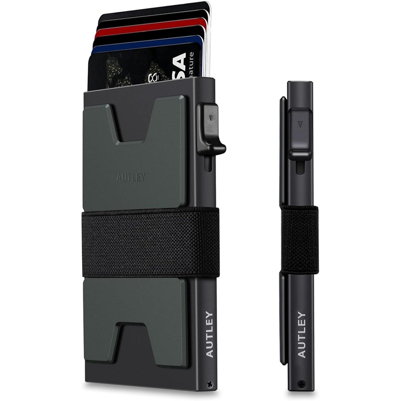 Slim Aluminium Card Holder Minimalist Pop Up Wallet for Men