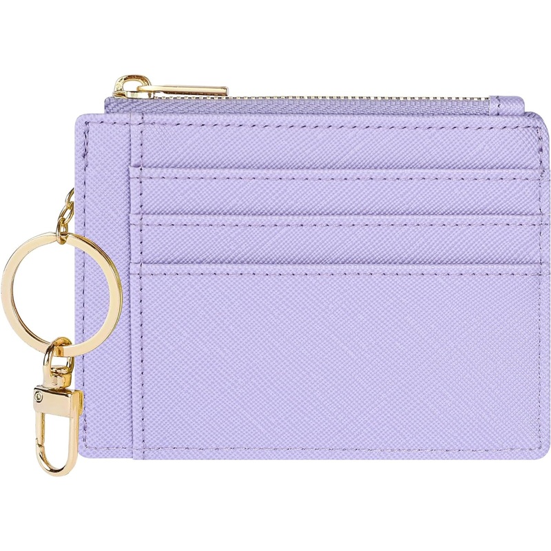 Slim Front Pocket Wallet for Women, Credit Card Holder With Keychain