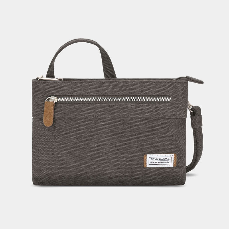 Travelon Anti-Theft Heritage Small Crossbody Clutch 33226-540 Pewter