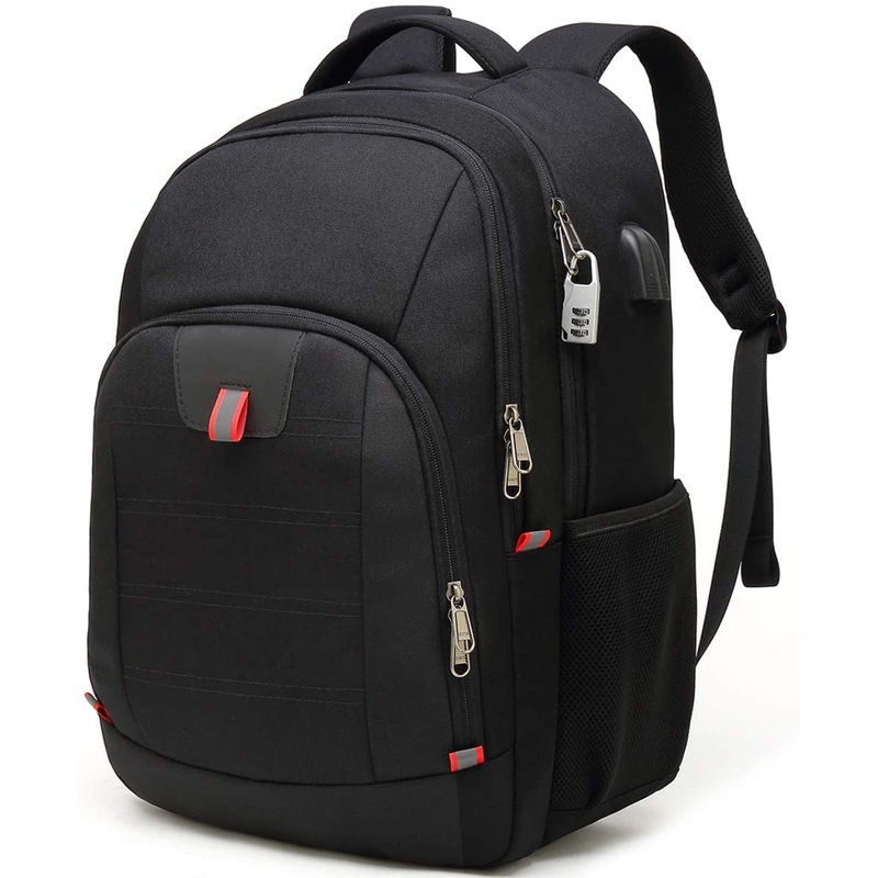 Della Gao Laptop Backpack for Men, Large Anti-Theft Business Travel Backpack with USB Charging Port, Water Resistant College School Computer Bag for Men/Women for 17 Inch Laptop and Notebook