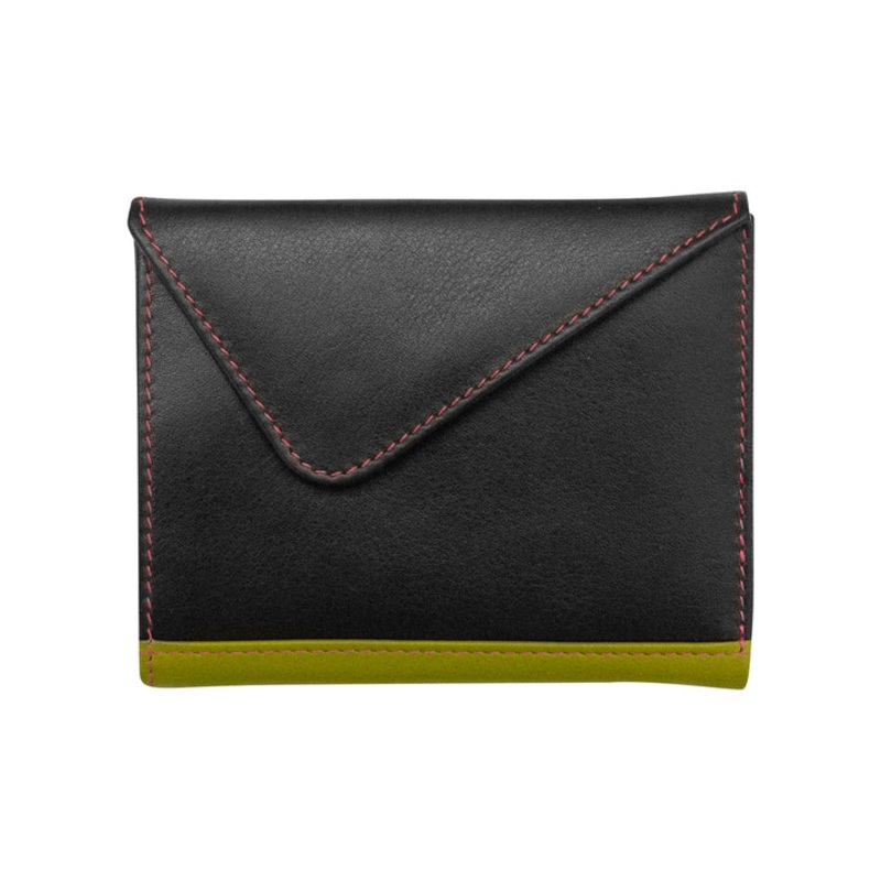 ILI New York RFID Mini Bifold Wallet - Black Brights