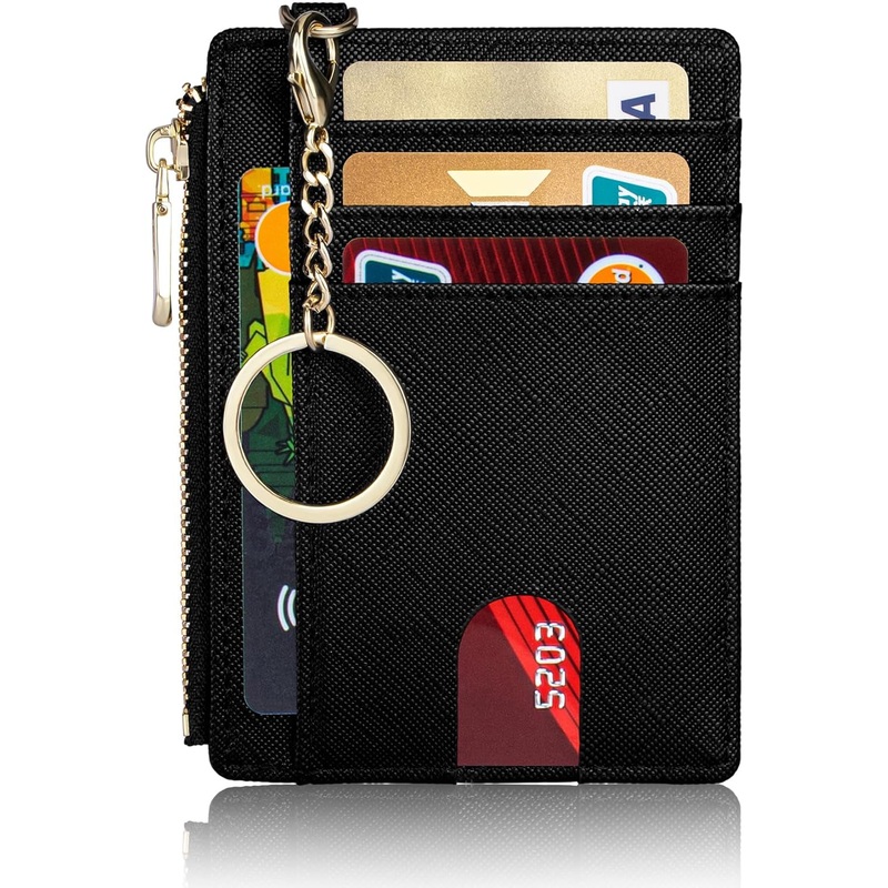 Keychain Wallet Slim RFID Blocking Credit Card Holder