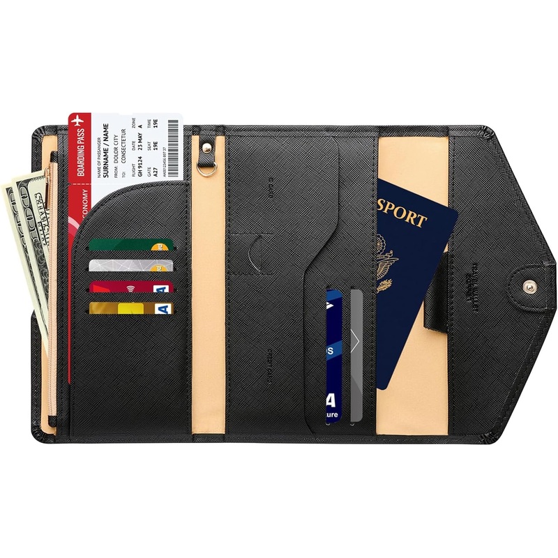 Mulit-purpose Rfid Blocking Passport Holder Travel Wallet