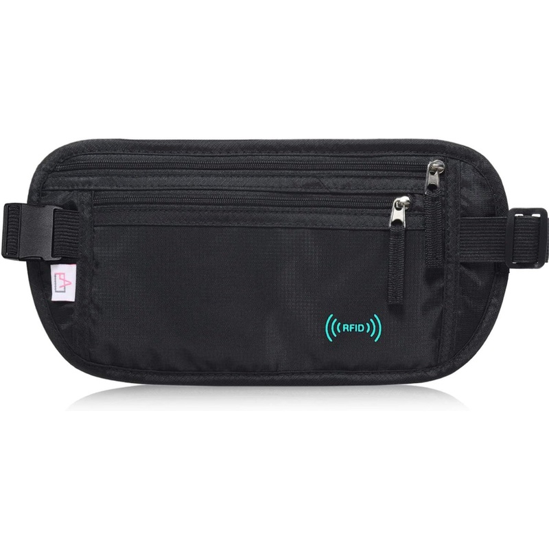 RFID Blocking Travel Wallet - Money Belt & Passport Holder