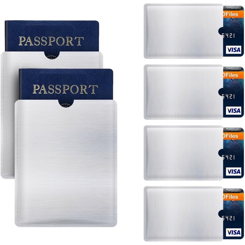 RFID Sleeve Anti Theft 4 Credit Card & 2 Passport Wallet