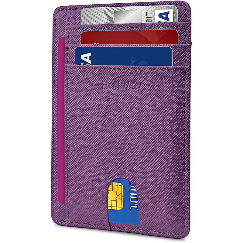 Slim Minimalist Front Pocket RFID Blocking Leather Wallets