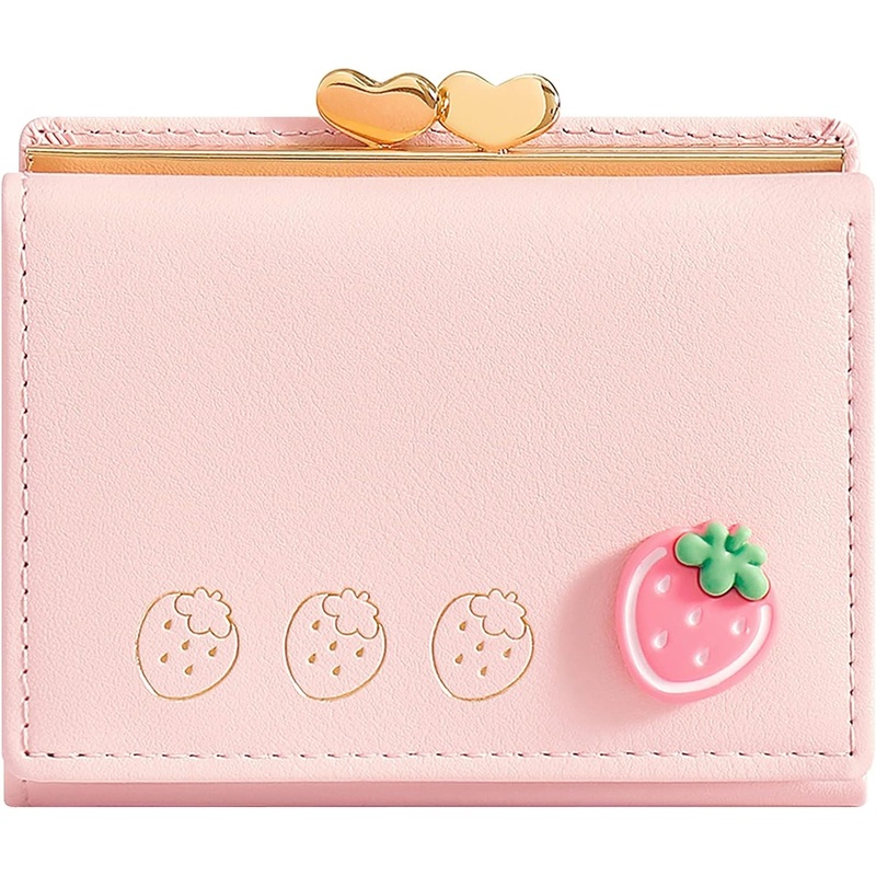 Small Trifold RFID Blocking Purse Cute Leather Pocket Wallet