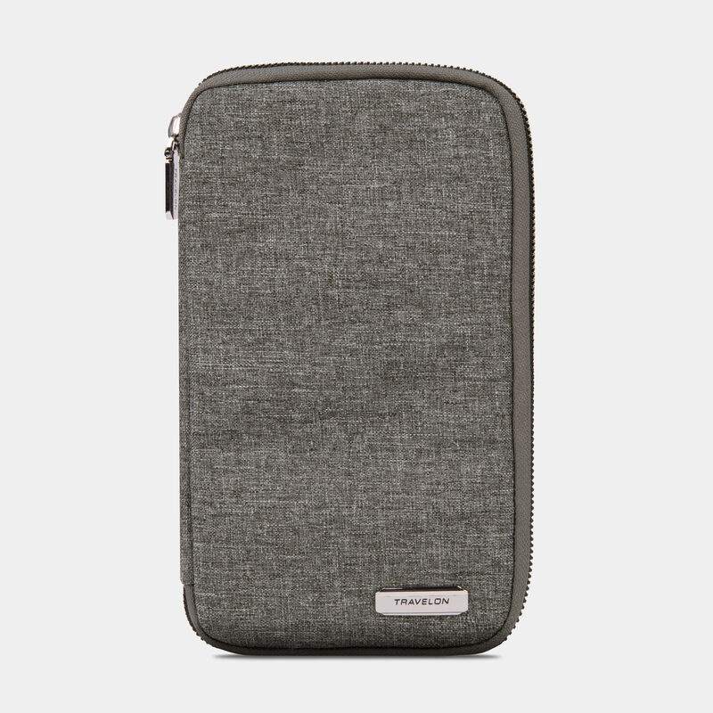 Travelon RFID Family Passport Holder - Grey Heather
