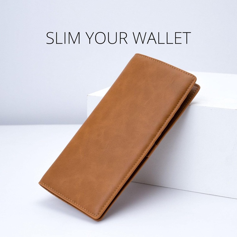 Vegan Leather Clutch for Women, RFID Blocking Bifold Long Wallet