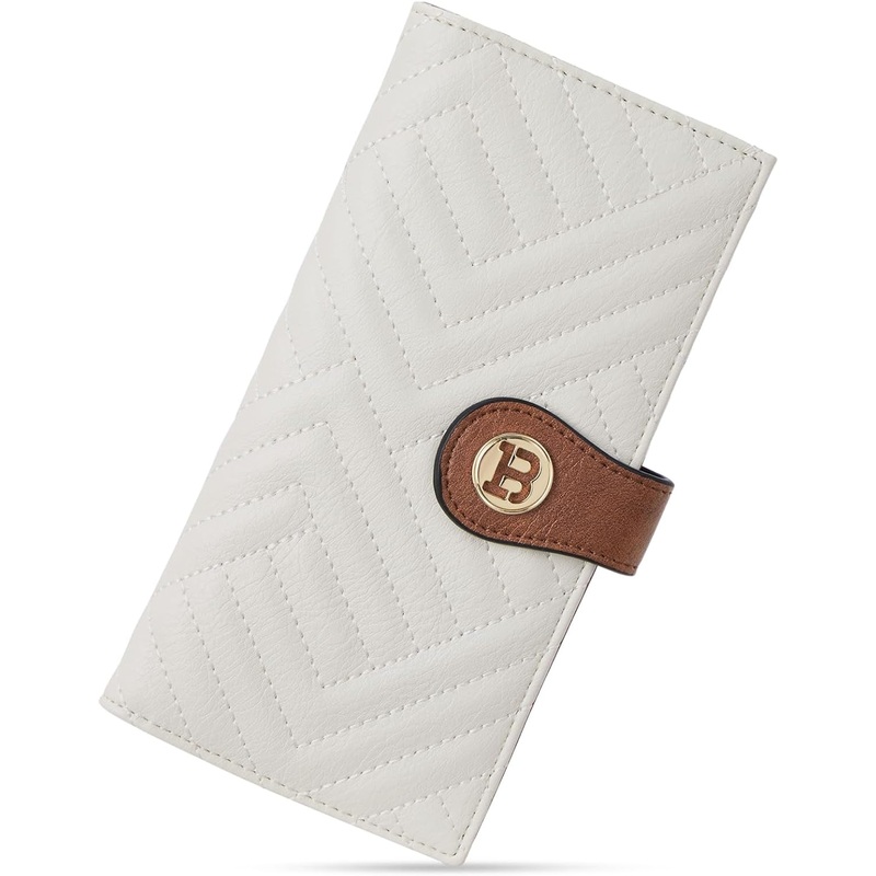 Women Slim RFID Blocking Leather Bifold Wallet with Zipper coin Pocket