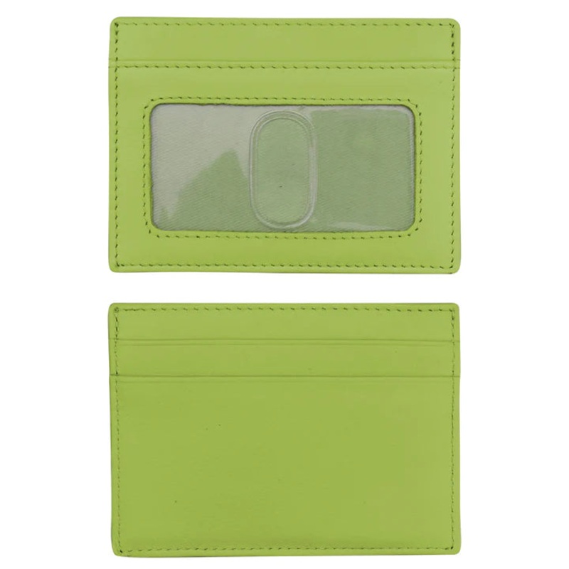 ILI New York Leather RFID Credit Card/ID Holder - Pear
