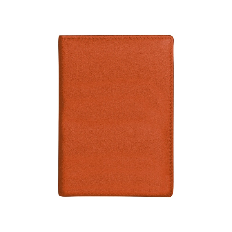 ILI New York RFID Leather Passport ID Wallet - Orange