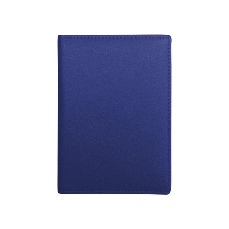 ILI New York RFID Leather Passport Wallet w/ID Window -Cobalt