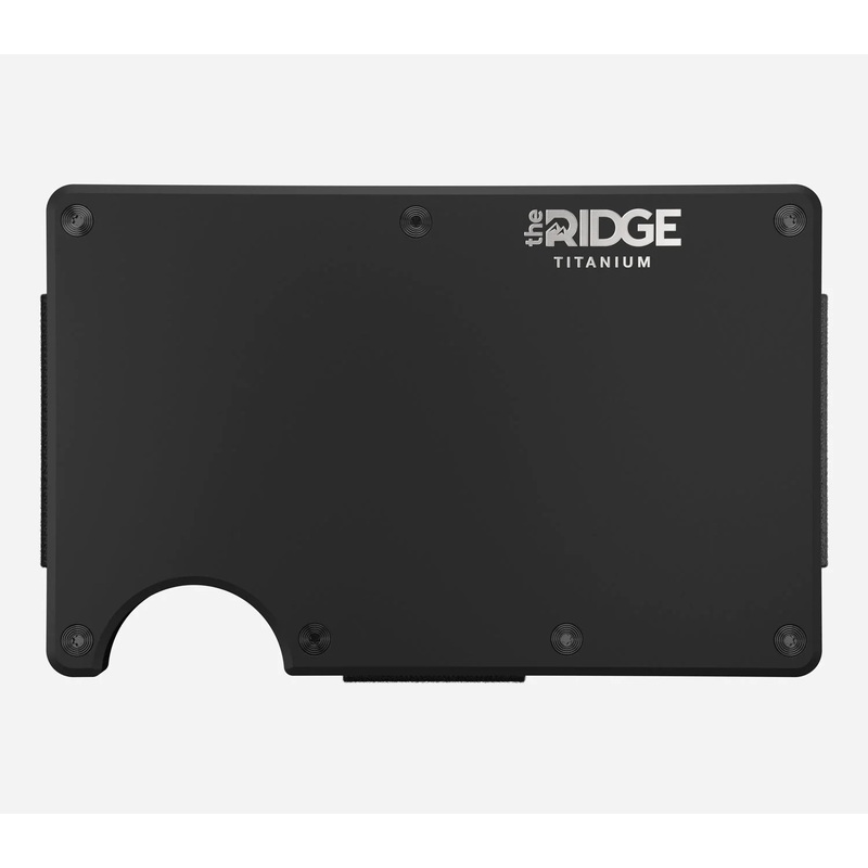 Ridge RFID Wallet - Matte Black Aluminum