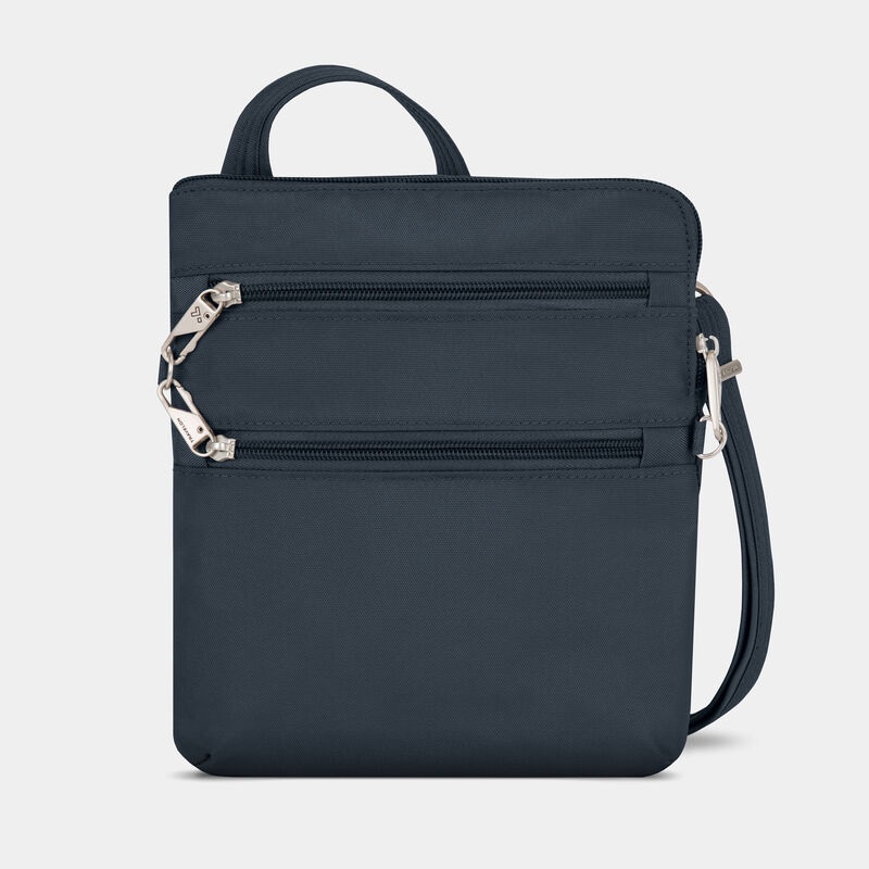Travelon Anti-Theft Classic Slim Double Zip Crossbody - Midnight