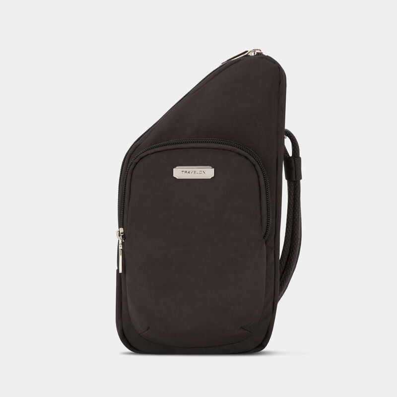 Travelon Anti-Theft Essentials Mini Asymmetric Crossbody w/5-Point Anti-Theft Protection - Black