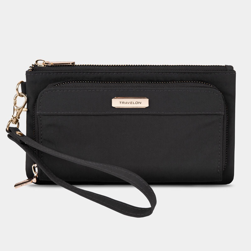 Travelon RFID Blocking Phone Clutch Wallet - Black