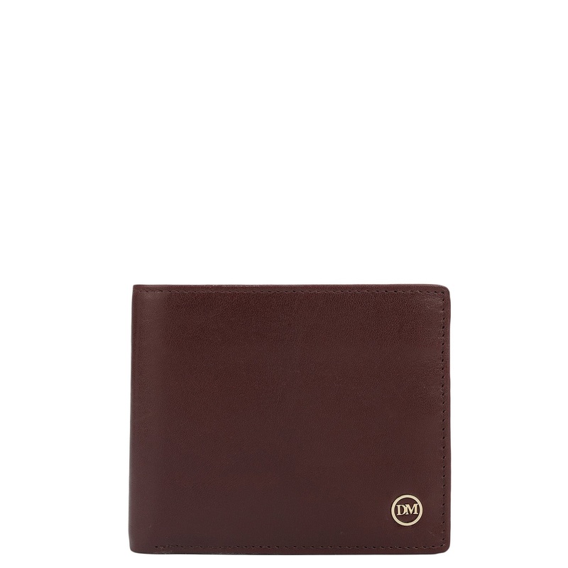 Wine  Bifold Leather Mens Wallet