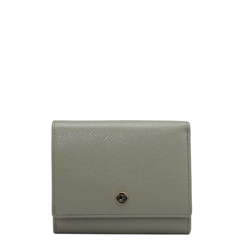 Franzy Leather Ladies Wallet - Stone Grey