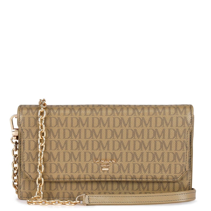 Monogram Leather Ladies Sling Wallet - Turtle