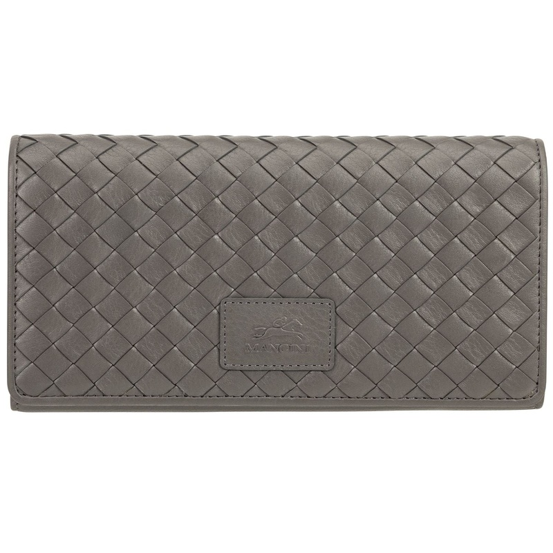 Mancini BASKET WEAVE RFID Secure Trifold Wallet