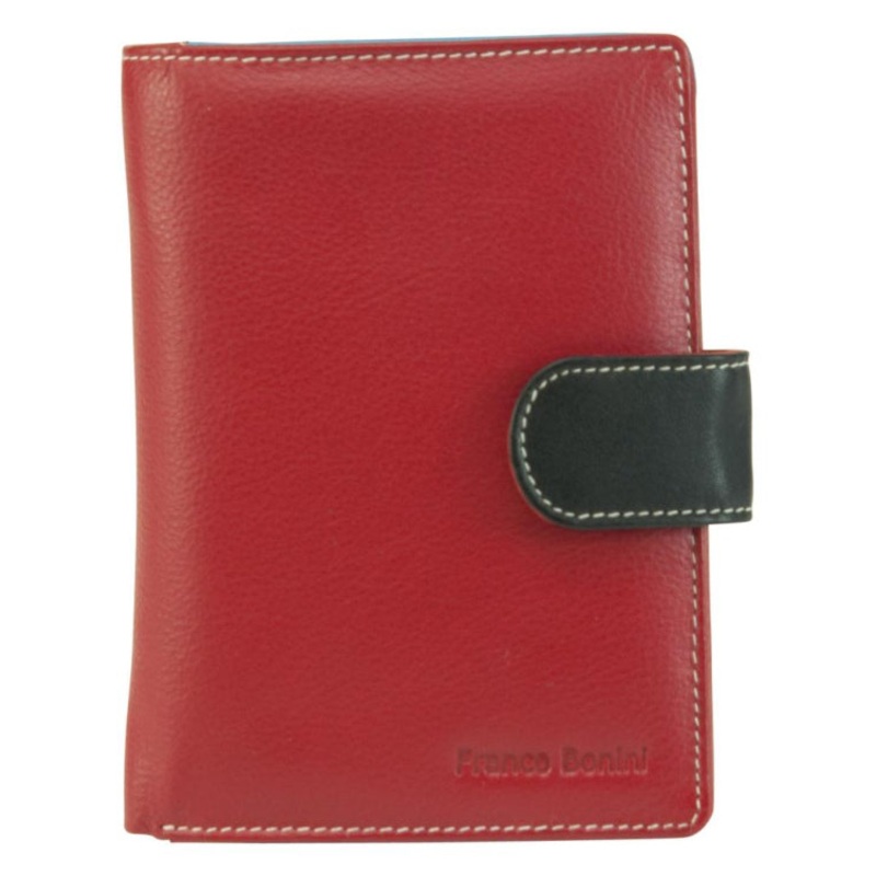 Franco Bonini - 2905 Small Tab ladies leather wallet - Red Multi