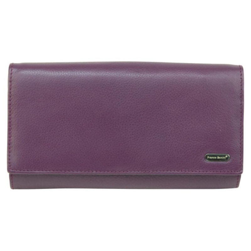 Franco Bonini - 4206 Classic Flap over ladies leather wallet - Purple