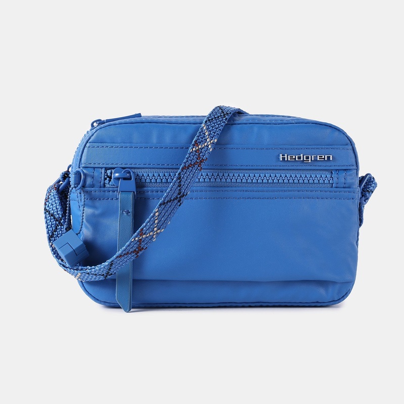 Hedgren - MAIA 2 COMPARTMENT CROSSBODY RFID - CREASED STRONG BLUE